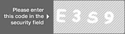 captcha code for visual authentication  letter E number 3 letter S number 9