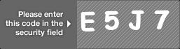 captcha code for visual authentication  letter E number 5 letter J number 7